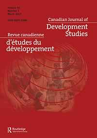 couverture de la revue canadienne d'études du développement.